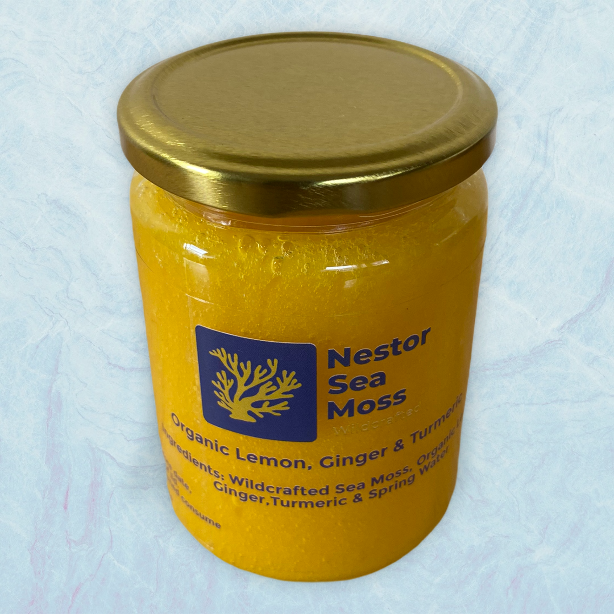 Organic Lemon, Ginger & Turmeric Infused Sea Moss Gel – Nestor Sea Organic Lemon, Ginger & Turmeric Infused Sea Moss Gel – Nestor Sea