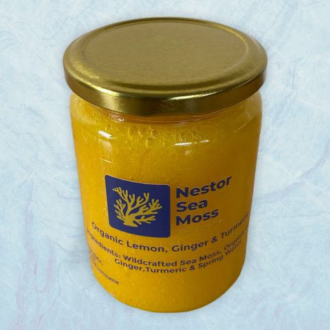 Organic Lemon, Ginger & Turmeric Infused Sea Moss Gel